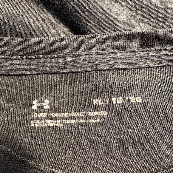 Under Armour Men's Left Chest LOGO Black Short Sleeve T-Shirt XL - Picture 3 of 10